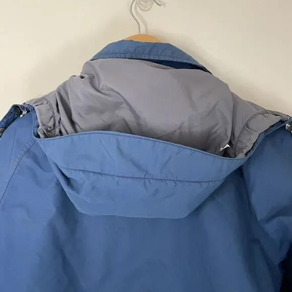 RARE Vintage 80s North Face Gore-Tex Mountain Anorak Hooded Blue Jacket Men Sz L